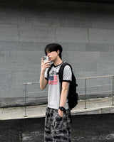 ルーアメリカンフラッグリンガーマッスルTシャツ