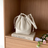 Natural Canvas Shirred Pouch Bag - A Drawstring Bag with a Unique Vibe
