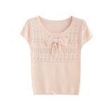 Celly Ribbon Short Sleeve Knit