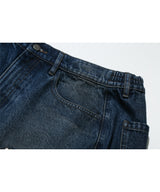 Double Knee Bermuda Pants (Dirty Blue)
