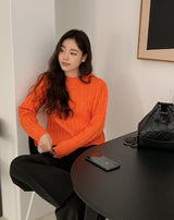 Winter Round Crop Twist Knit (6color)