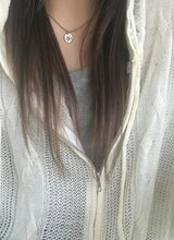 TWISTED KNIT HOOD ZIP-UP