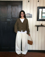 [ORIGINAL] Sand Color Heavy Knit Cardigan