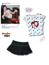 Heart, red, love, cutie, short sleeve T-shirt