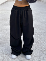 (UNISEX) LONG WIDE LOOSE-FIT PLEATED OVER BOXY PANTS