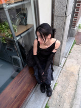  UNBAL DRAPE SLEEVELESS TOP