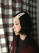 Bunny Faux Fur Snap Hair Clip (3color)