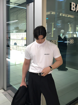 [ Self-made ] ハイパーロゴインシジョンマッスルフィットショートスリーブティーズ