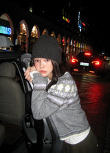 Shirring Ribbon String Knit Beanie (2color)