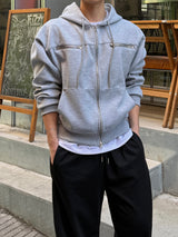 Heaton hevy rivet hood zipup