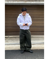 リベットポケットフードジップアップ