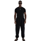 Daily Plain Muscle-fit Tshirt Black