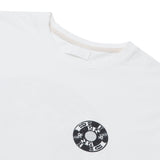 EEERRR レコードアートワークダメージウォッシングTシャツ (ホワイト)