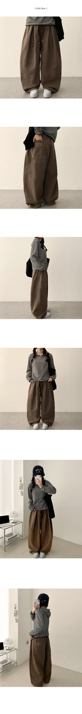 マイレットタンタンバックポケットパッチピンタックワイドパンツ[Long & Short]