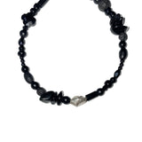 karen silver black gemstone bracelet 