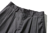 ストライプバミューダパンツ (Dark Grey)