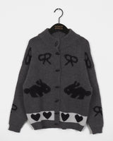 Dezle Nordic rabbit ribbon oversized-fit cardigan