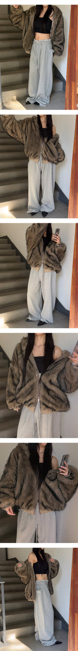 [Unisex] Fur 2way hood jumper(4color)