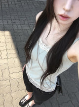 Vine Lace Layered Sleeveless