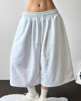 All Love Tattoo Print Patch Wide Bermuda Pants 4Color