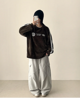 ノアダイアゴナルインシジョンカーゴヘムストリングワイドパンツ