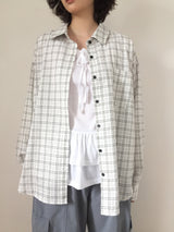 Muslin check summer shirt (2color)