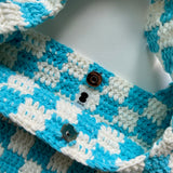 [MADE] Étang Baguette Bag | Checkerboard Sky Blue