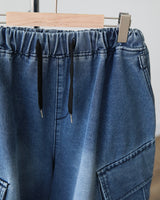 ADU CARGO BERMUDA DENIM PANTS