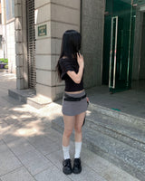 ローミニスカートパンツ