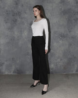Metal Triclipse Semi Bootcut Slacks Black