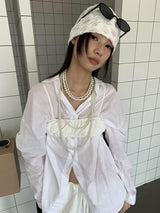 [SUNMI着用] ロング レイヤード パール ネックレス