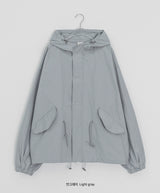 [unisex] ホームパー フード オーバー ボンバー ジャケット