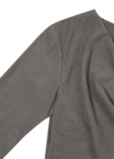 COWL NECK BLOUSE, DARK BROWN