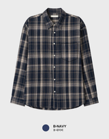 Landwai 3171 Daily Overfit Check Long Sleeve Shirt