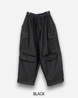 Stitch Balloon Cargo Denim Pants