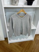 Cozy VネックプルオーバーロングスリーブVニットウェア
