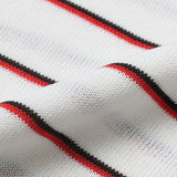 CROPPED STRIPE KNITTED POLO SHIRT (WHITE)
