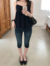 Hickie Shirring Capri Pants (one color)
