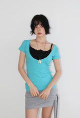 DEEP V-NECK TEE