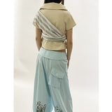old natural hand-woven rags shirt