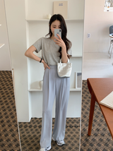 [SHOPPERMADE] サイドバックルツーピンタックスラックス (4color)