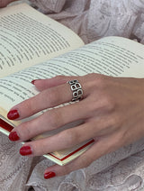 [SILVER925] B INITIAL RING
