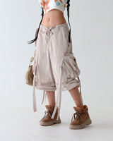 4WAY Cargo Detachable Bermuda Long Wide Pants