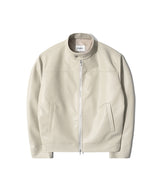 RG Synthetic Leather Moto Jacket (Cream)