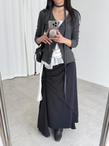 mute shirring skirts (2color)