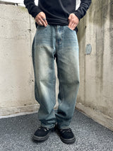 Kane Teen ウォッシュ加工ワイドデニムパンツ 2C