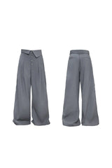 Braided Loose Suit Trousers