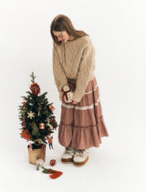 Basic Cable Knitwear (Beige)