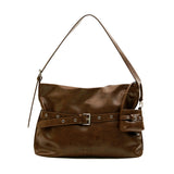 [SET] Buckle Hobo Shoulder Cross Bag _ Brown