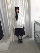 button flower hood zip-up
